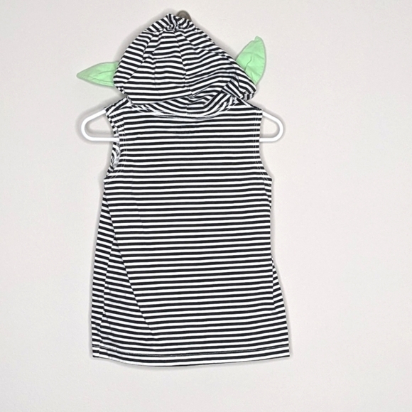 Star Wars Yoda Ears Sleeveless Hoodie Shirt 3T - Picture 2 of 6